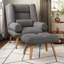 Grey Sofa with cushion footstool