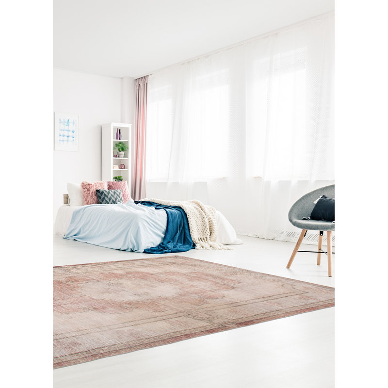 Tapis unique en laine noué à la main de style années 2000 de 5 pi 5 po x 9 pi 1 po Oeflenen