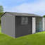 Remise de jardin en métal, remise extérieure avec fenêtre-126590470