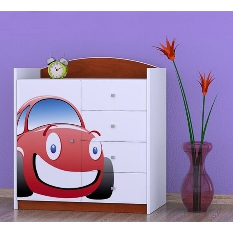 Nevarez Kids 4 - Drawer Combo Dresser, Brown