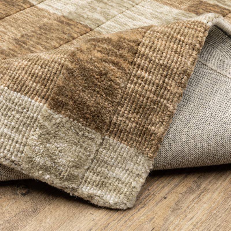 Tapis beige / rouille Bellatrix, Rectangle 7 pi 12 po x 10 pi