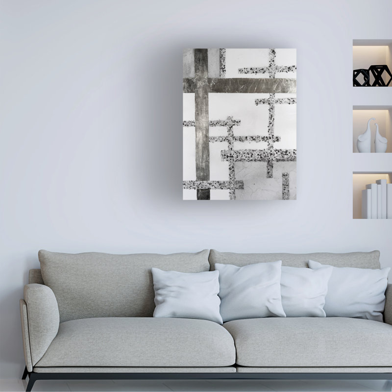 "Terrazzo Grid II" sur toile, H 19 po x l 14 po