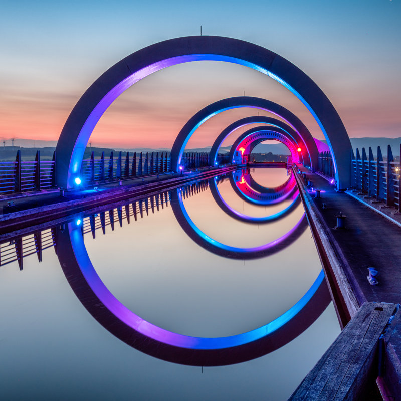 The Portal At Falkirk Wheel - Wrapped Canvas Print, 30cm H x 30cm W