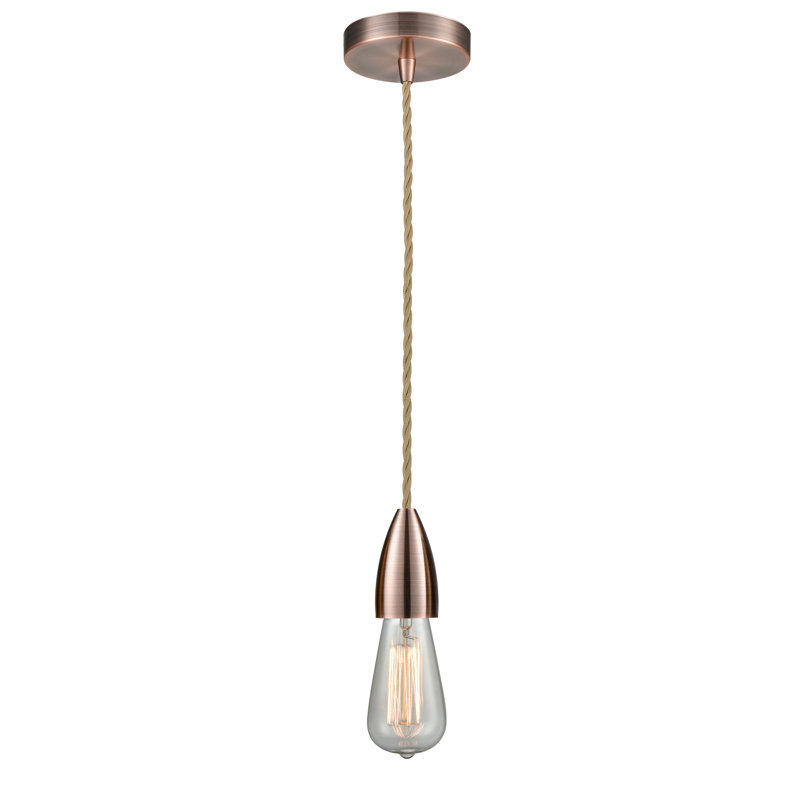 Cecile 1 - Light Single Pendant, Antique Copper