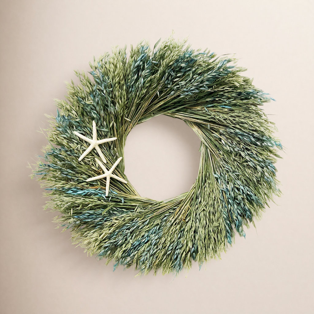 Handcrafted Dried Wreath, 22" H x 22" W x 5" D