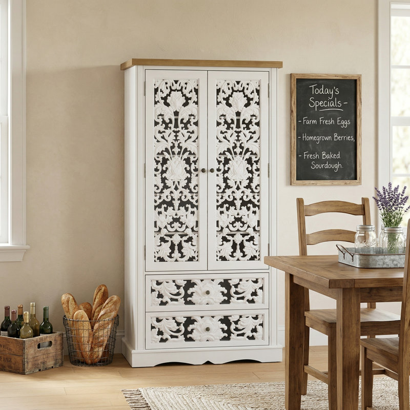 Armoire de salle à manger à 2 tiroirs H 66,1 po