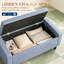 Banc ottoman de rangement avec accoudoirs capitonnés et pieds en bois pour entrée, chambre ou salon-855348612