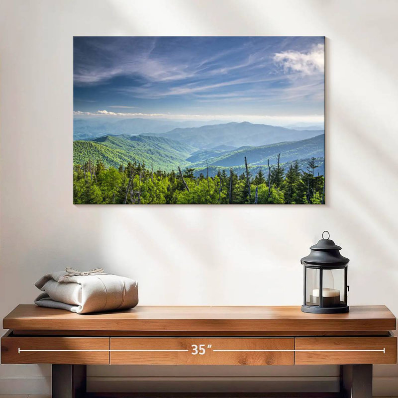 Alvord Clingmans Dome paysage de montagne, H 16 po x l 24 po