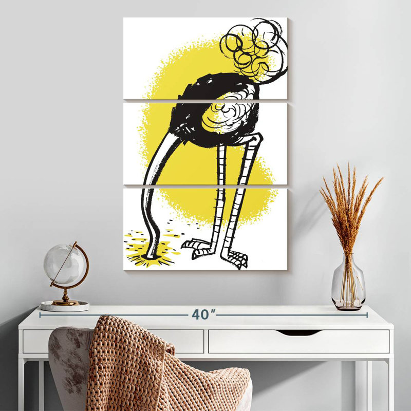 Brampt Introverted Ostrich, 32" H x 20" W