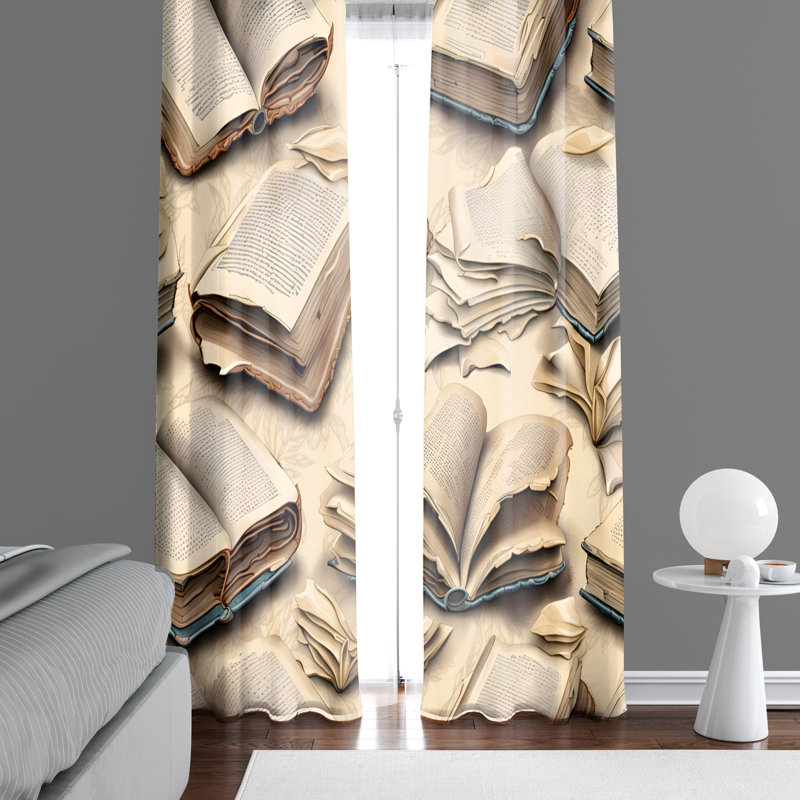 Paire de rideaux semi-transparents en polyester Aichinger, L 20 po x L 61 po