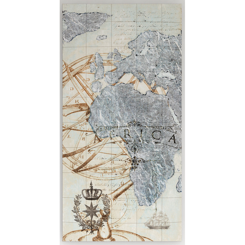 Afrique revisitée - impression sur toile tendue, H 12 po x l 24 po x P 1,5 po