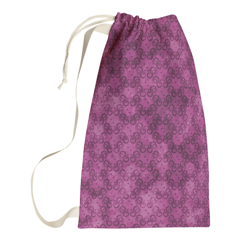 Leffel Laundry Hamper with Handles, Small ( 64" H x 20" W x 1.5" D), Pink