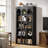 Set of 2 Modern 5-Tier 70.87-Inch Wood Farmhouse Home Office Bookshelf Bookcase Open Large Storage 2PCS！-1418176250