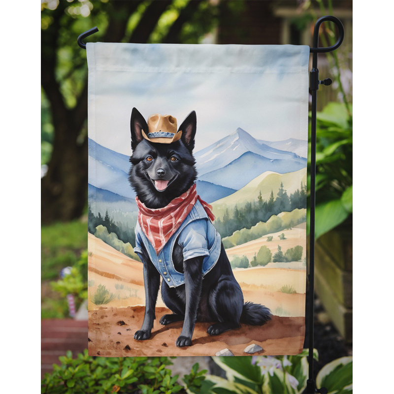 Drapeau Cowboy Welcome Garden, Schipperke