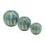 Objets décoratifs pour la décoration intérieure - Sculpture orbes en céramique brillante et statues pour le style tablette, décor de cuisine ou décorations modernes pour le salon - ensemble de 3