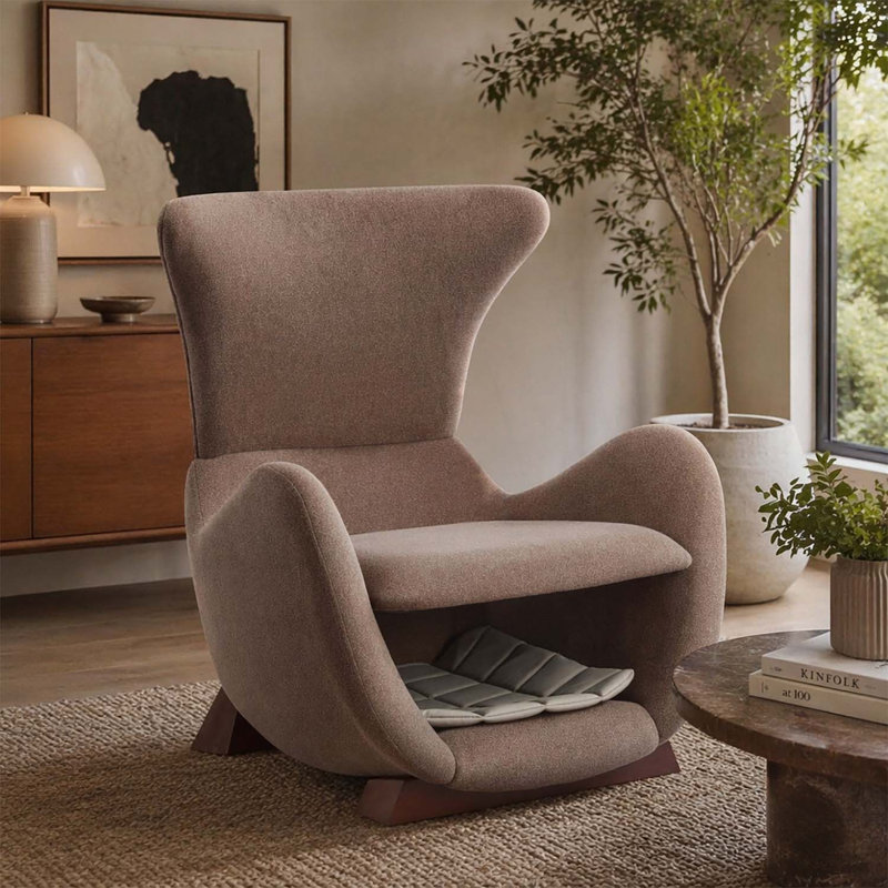 Chaise d'appoint moderne avec espace pour animaux / rangement, Brown