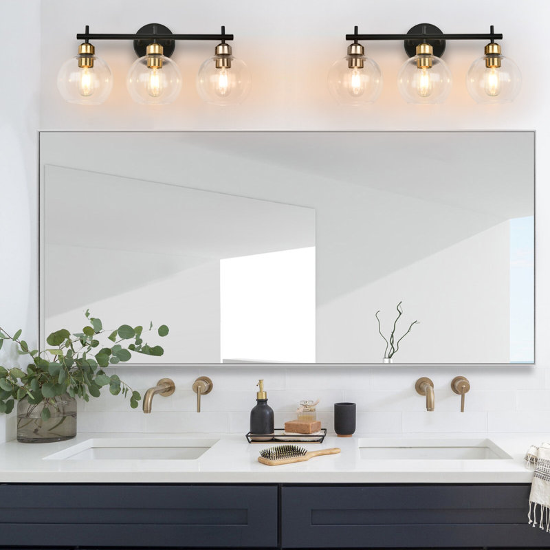 Glausen 3 - Light Dimmable Vanity Light, Black/Gold