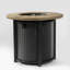 30" Gas Fire Pit Table Portable  50000 BTU Smokeless Firepit Propane Hidden with Imitation Wood Grain Finish for Outside Deck Garden Backyard.