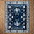 Non-Slip Machine Washable Blue Cream Area Rug For Living Room, Hallway Runner, Entryway Rug-985844895