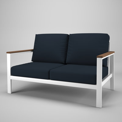 Chatwin Metal Outdoor Loveseat With Sunbrella Cushion