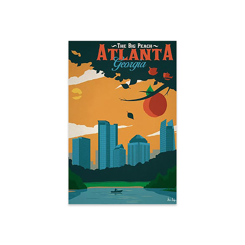«Atlanta» par IdeaStorm Studios - impression sans cadre, H 24 po x l 16 po x P 0,25 po