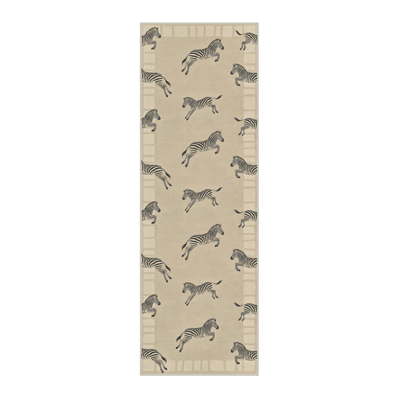 Tapis gris / brun Aldovin Aura, Tapis de couloir de 2 pi x 7 pi