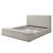 Modern Beige Chenille Upholstered Platform Bed
