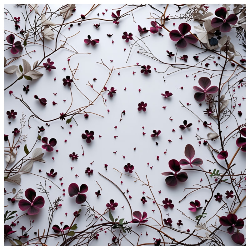 Édredon floral avec literie minimaliste, Lit simple