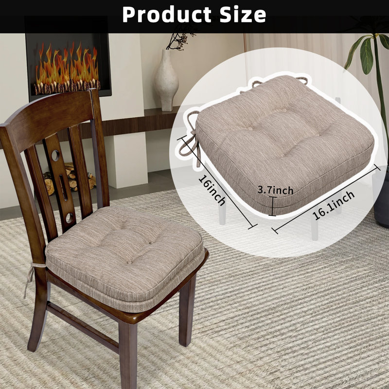 Indoor 3.7'' Chair Pad, Light Brown