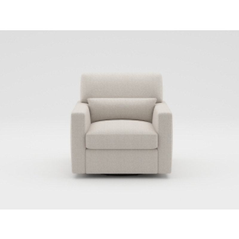 Fauteuil pivotant avec coussin lombaire Ompa, Beige crème