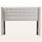 Greyish Beige Fabric King Button-Tufted Nail Head Winged Headboard, 49.44" H X 83.02" W X 7.24" D-716430165-716430163