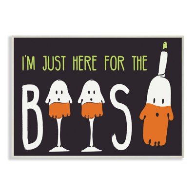 " Here For The Boos Phrase Halloween Ghost Pun "