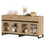 Armoire d'appoint moderne avec 4 portes en verre et tiroir, commode d'appoint multifonctionnelle avec grand rangement et tablette réglable-1128882237