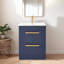 Ensemble de meuble-lavabo simple 24 po bleu