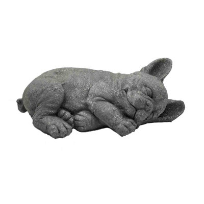 Statue d'extérieur 7 po Peaceful Sleeping Dog