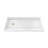 DreamLine SlimLine 30 inch D x 60 inch W x 2 3/4 inch H Single Threshold White Alcove Shower Base with 2 inch Brushed Brass Left Round Drain-118322185-118322200