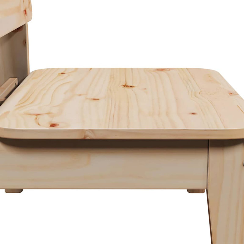 Garden Chairs 2 Pcs 60X52.5X72 Cm, Natural Pine