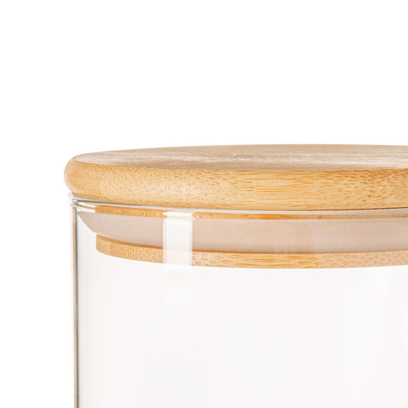Glass Jar, 9.5cm H x 10cm W x 10cm D