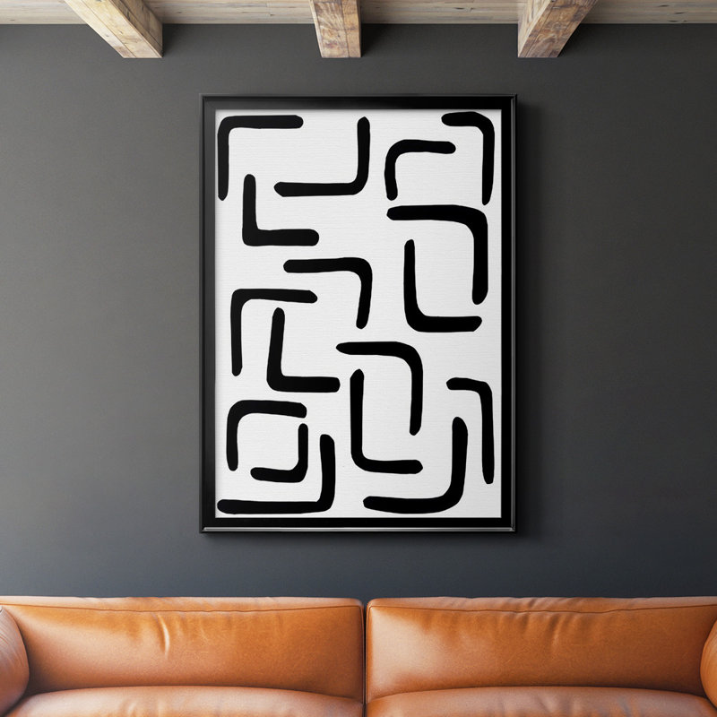 Skillern Shuffle III, reproduction d'art sur toile, H 30,5 po x l 22,5 po, Toile encadrée noire, Pas de tapis