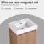 Meuble-lavabo simple avec plateau en résine Daive-1221742003