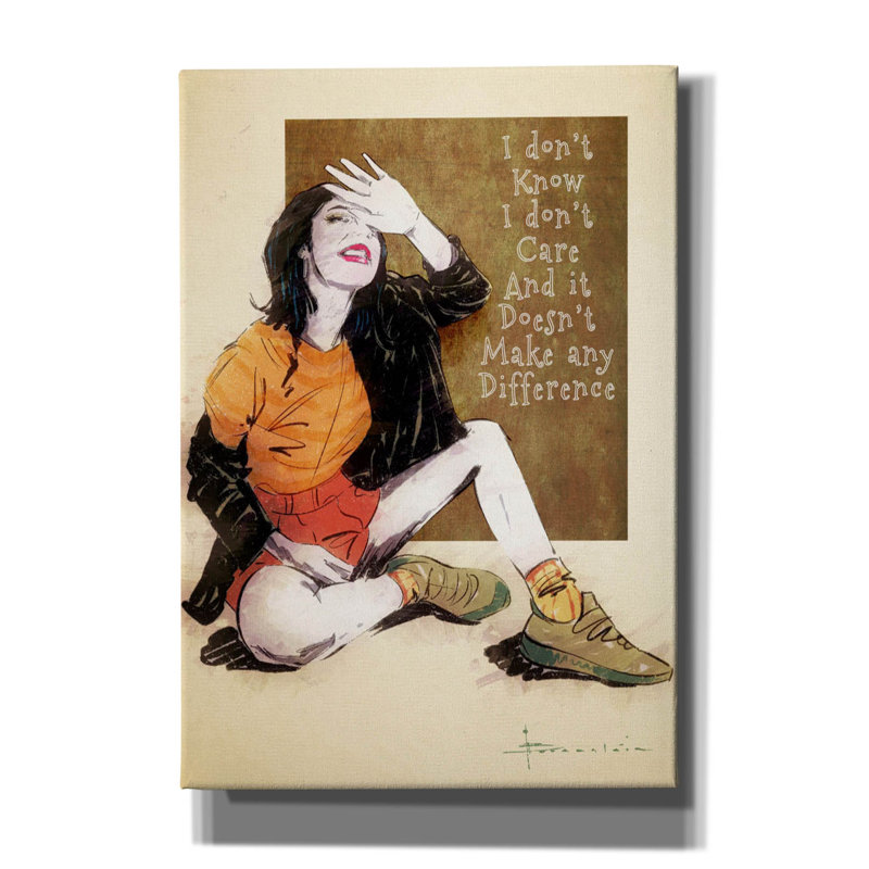 «I Dont Care» par TM Borenstein, H 26 po x l 18 po x P 0,75 po