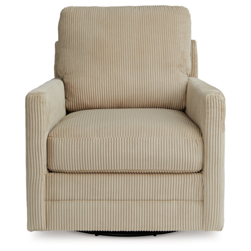 Fadel Swivel Chair, Beige Corduroy