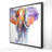 Colorful Walking Elephant | Purple Framed Canvas for Bedroom