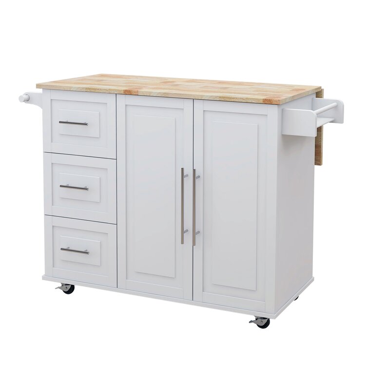Indoor Mobile Utility Kitchen Island Cart Cabinet Shelves, Towel Rack,  Sturdy, 1 Unit - Harris Teeter