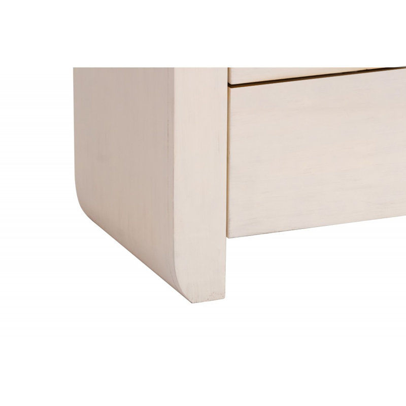 Milano Bedside Table, Antique White