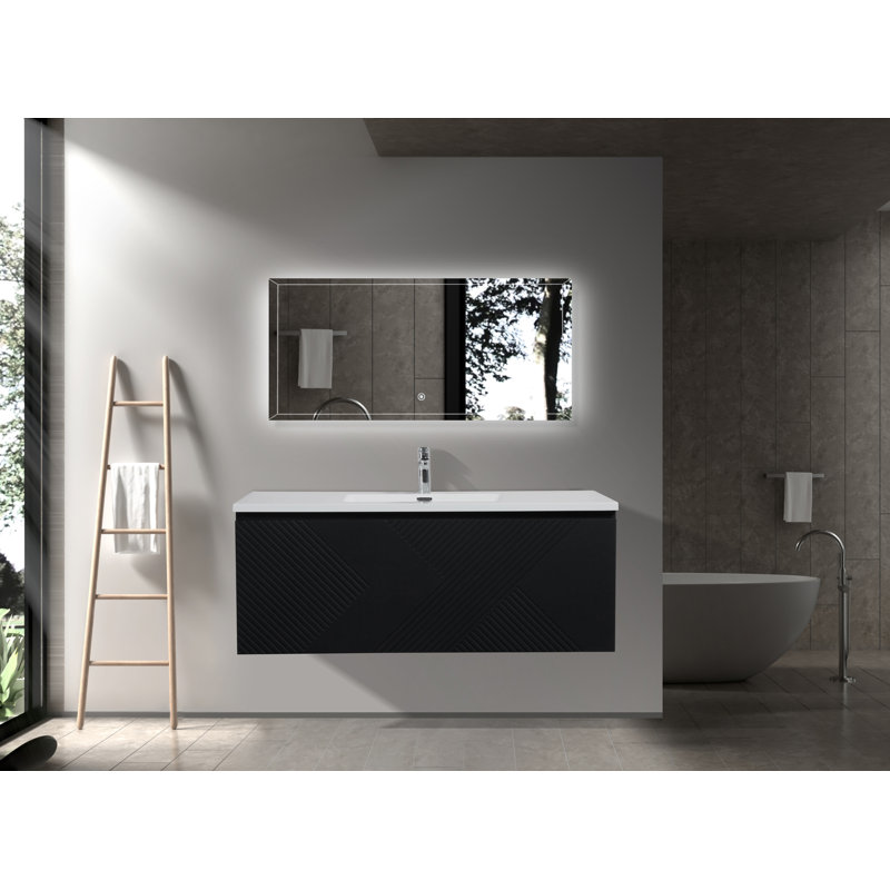 Ensemble de meuble-lavabo mural simple 47 po