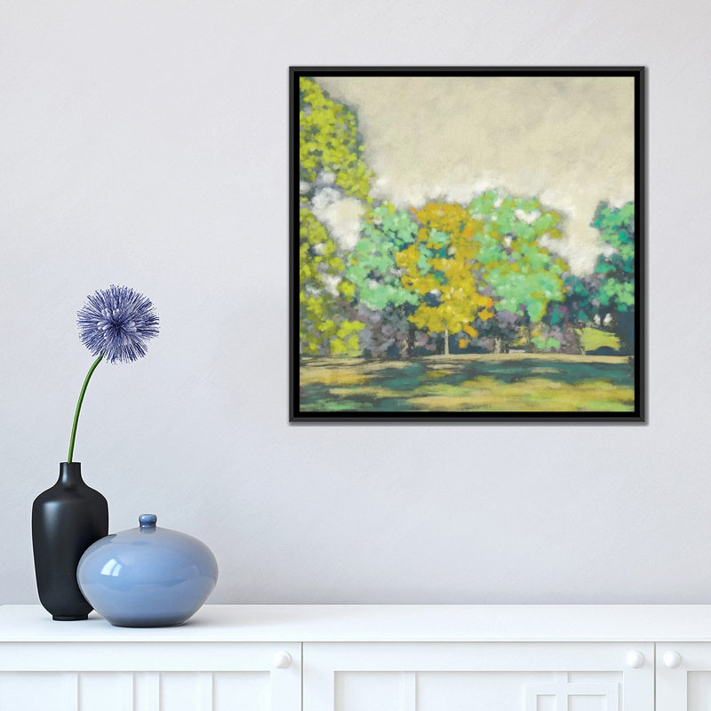 « treeline ii », reproduction d’impression sur toile tendue, H 18 po x l 18 po x P 1,5 po, Toile avec cadre noir