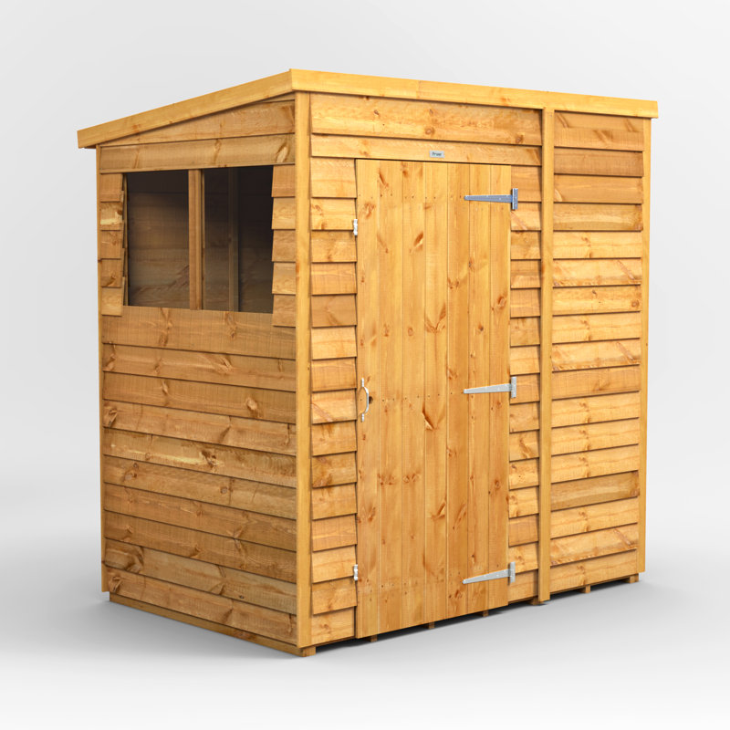 Powersheds 6 x 4ft Timber Overlap Pent Garden Shed
