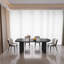 Table de salle à manger ovale noire moderne de 180 cm (70,87 po) pour 6 personnes, idéale pour la cuisine, le bar ou la salle à manger.-994345263-1003344120