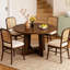 Table de salle à manger ronde 43,3 po pour 4 personnes, table de cuisine en bois de ferme moderne pour petits espaces et appartements-1401966432